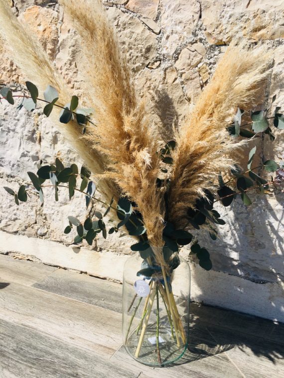 Lot de 90 Herbes de La Pampa Séchées Naturelle Décoration, Bouquet de