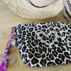 Pochette Bohème Léopard - Coeur
