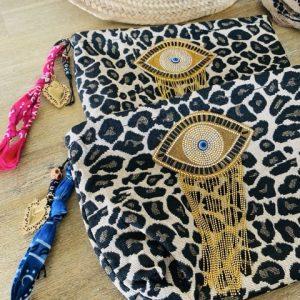 Pochette Bohème Léopard - Oeil protecteur