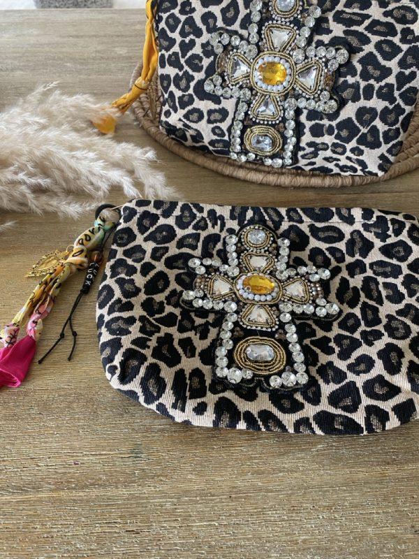 Pochette Bohème Léopard - Grande croix – Image 8