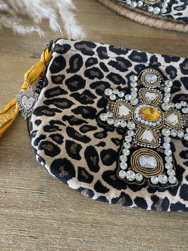 Pochette Bohème Léopard - Grande croix – Image 7