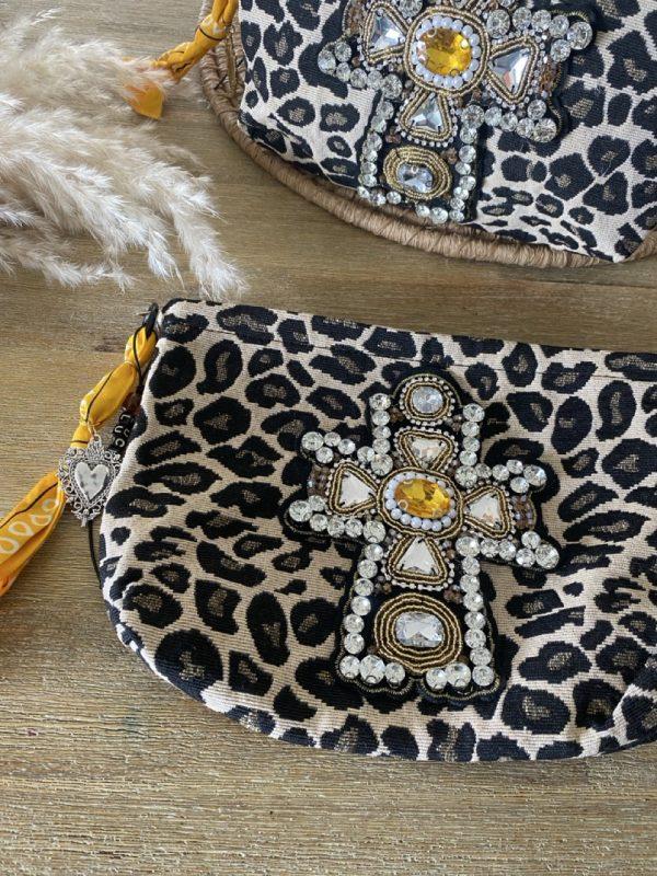 Pochette Bohème Léopard - Grande croix – Image 6