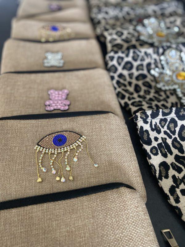 Pochette jute et bandana - Oeil strass – Image 3