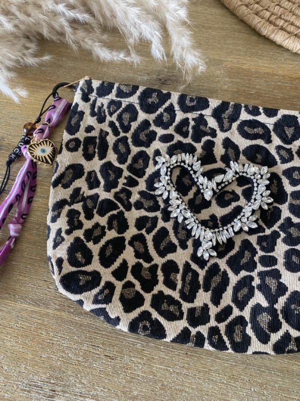 Pochette Bohème Léopard - Coeur – Image 2