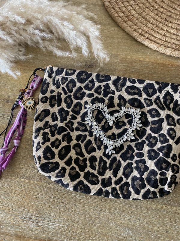 Pochette Bohème Léopard - Coeur – Image 3