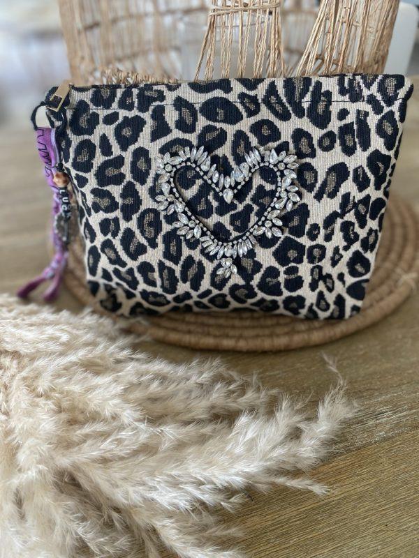 Pochette Bohème Léopard - Coeur – Image 7