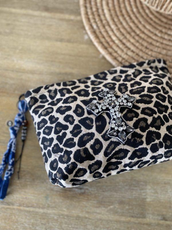 Pochette Bohème Léopard - Croix