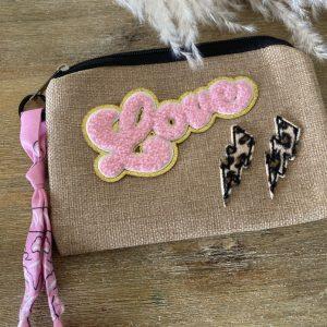 Pochette jute et bandana - Love