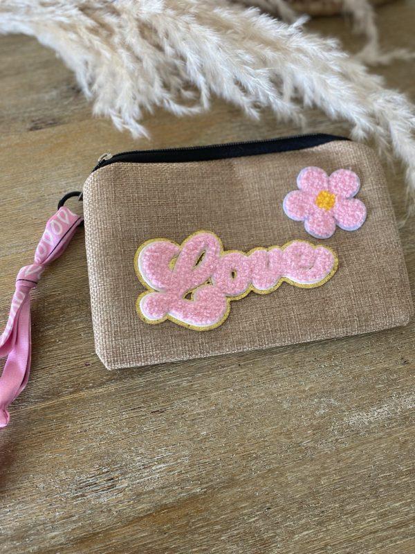 Pochette jute et bandana - Love – Image 8