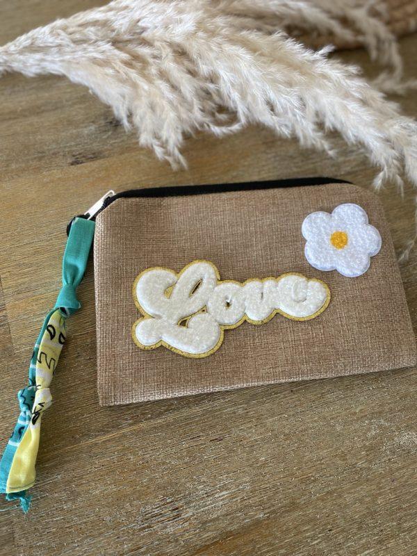 Pochette jute et bandana - Love – Image 7