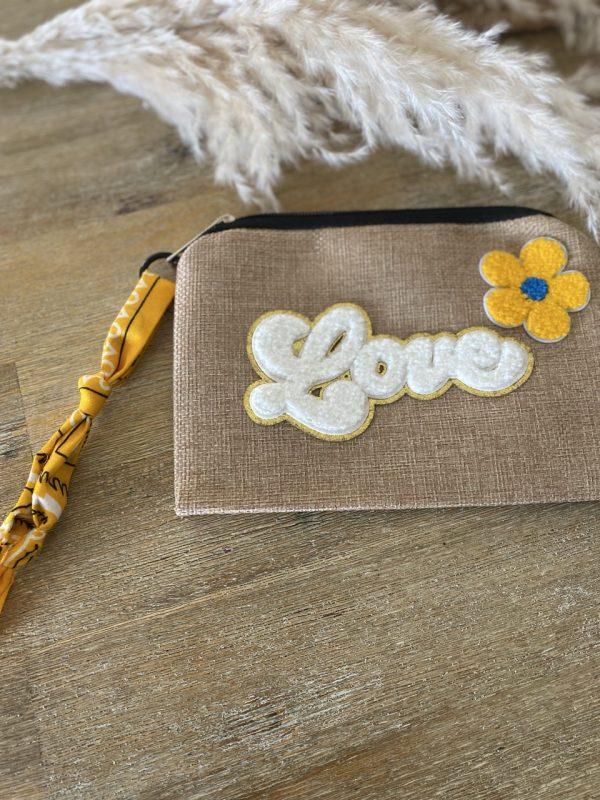 Pochette jute et bandana - Love – Image 6