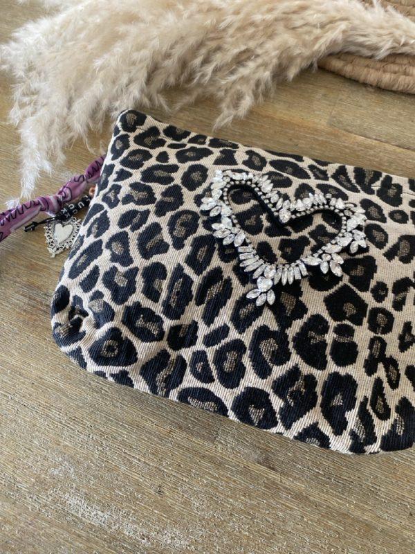 Pochette Bohème Léopard - Coeur – Image 5