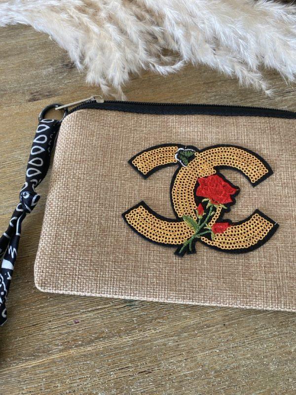 Pochette jute et bandana - Patch sequin Chanel – Image 5