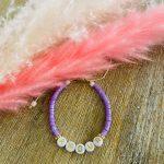 Lot De 7 Bracelets élastiques En Perles Heishi, Tons Roses, Faits Main En France, Neufs
