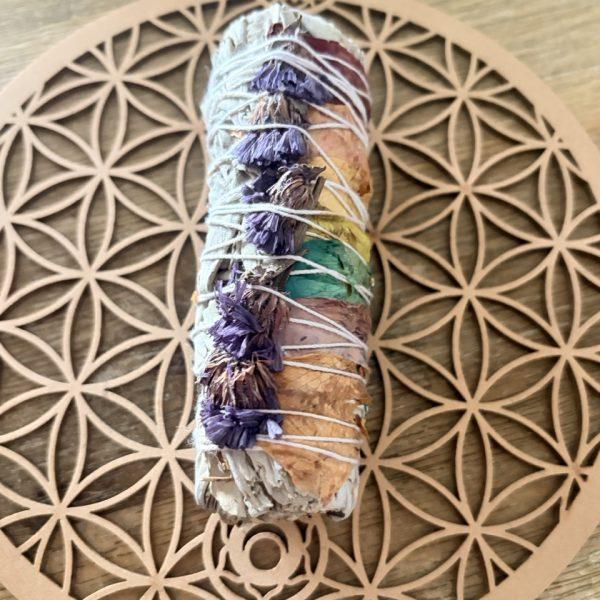 Bâton de Sauge Blanche – 7 Chakras 10 cm