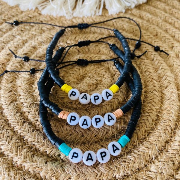 Bracelet perles Heishi  - 'Papa'