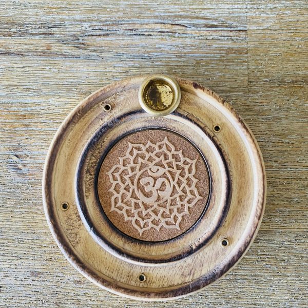 Porte encens en bois - Chakra Couronne