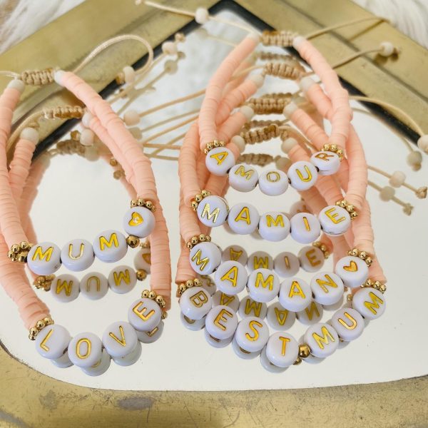 Bracelet perles Heishi 'Corail' - Femme