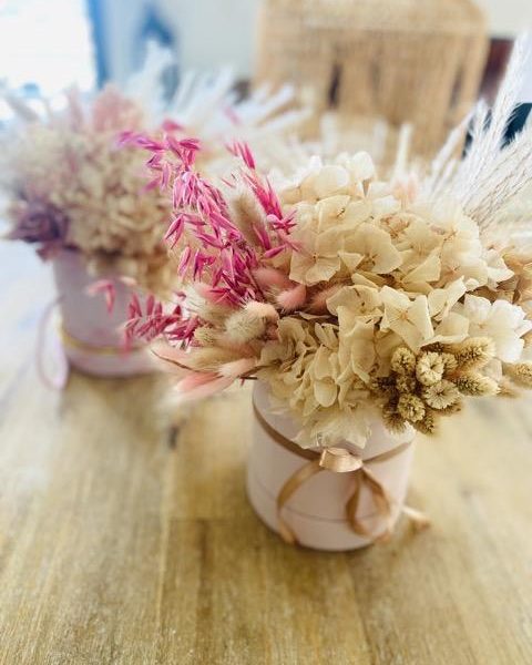 Boite cadeau de Fleurs séchées - Rose