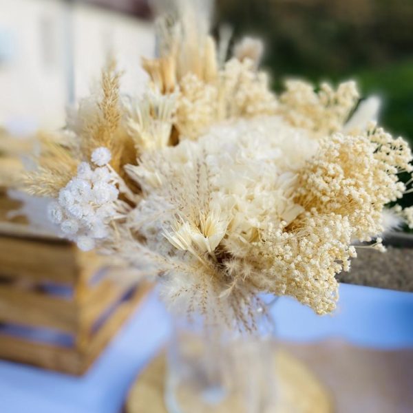 Bouquet de mariée fleurs séchées "Naturel"