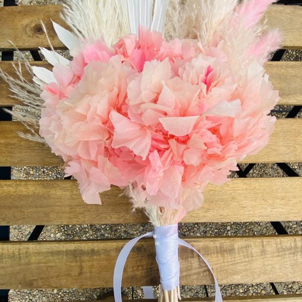 Bouquet de mariée fleurs séchées "Pink"