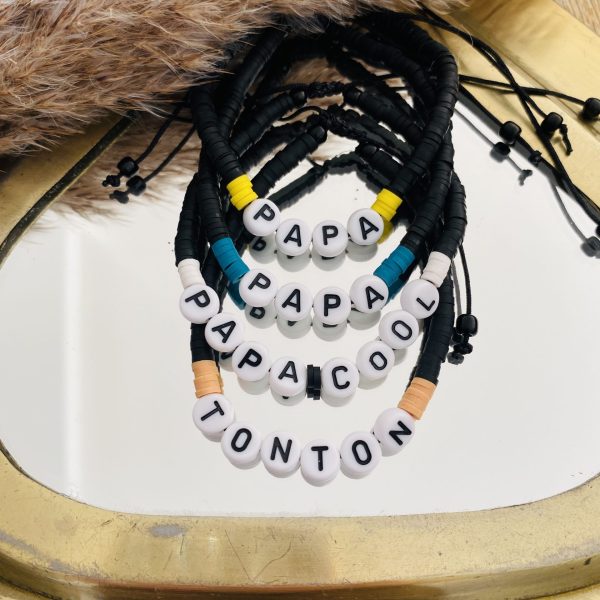 Bracelet perles Heishi 'Personnalisé' - Homme