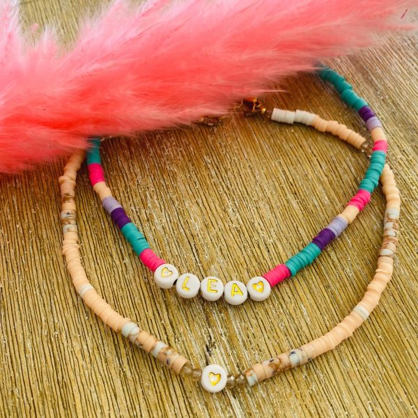 Collier Heishi personnalisé "Prénom" - Enfant