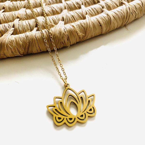 Collier Acier Inox - Fleur de Lotus