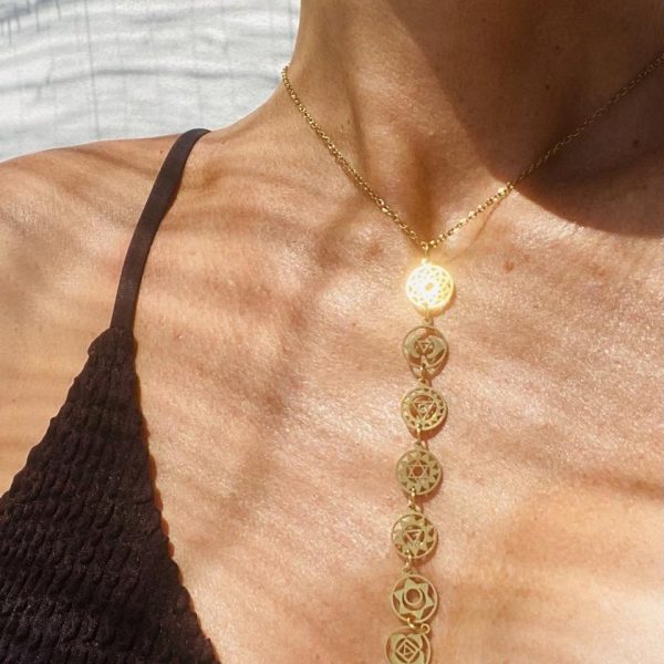 Collier Acier Inox - 7 Chakras