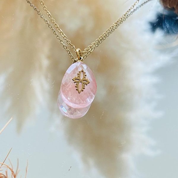 Collier Acier Inox - Pierre du Soleil