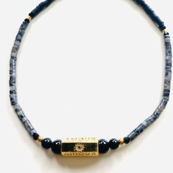 Collier ras de cou « Talisman » – Labradorite