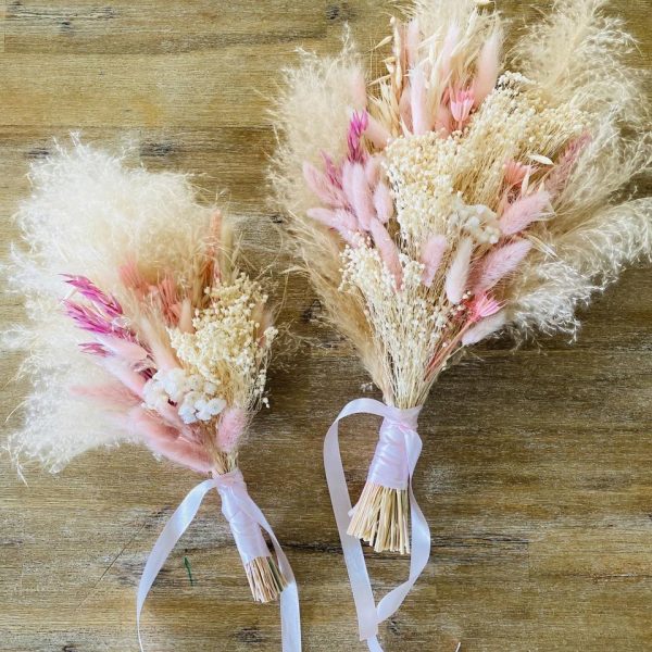 Bouquet de mariée fleurs séchées "Pampa"