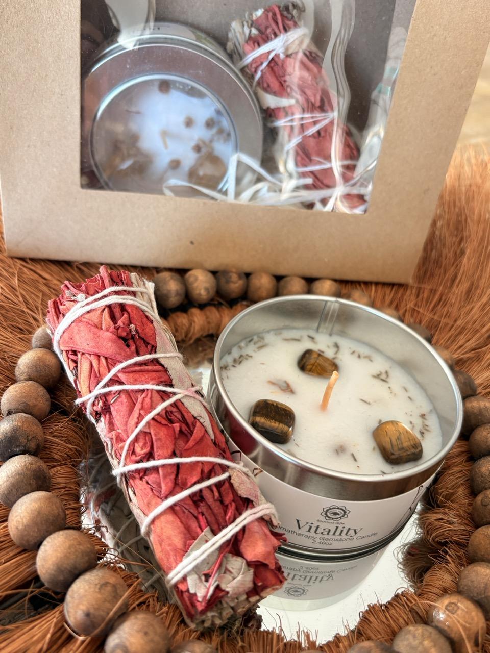 Coffret énergie de Noël - Bougie et Sauge