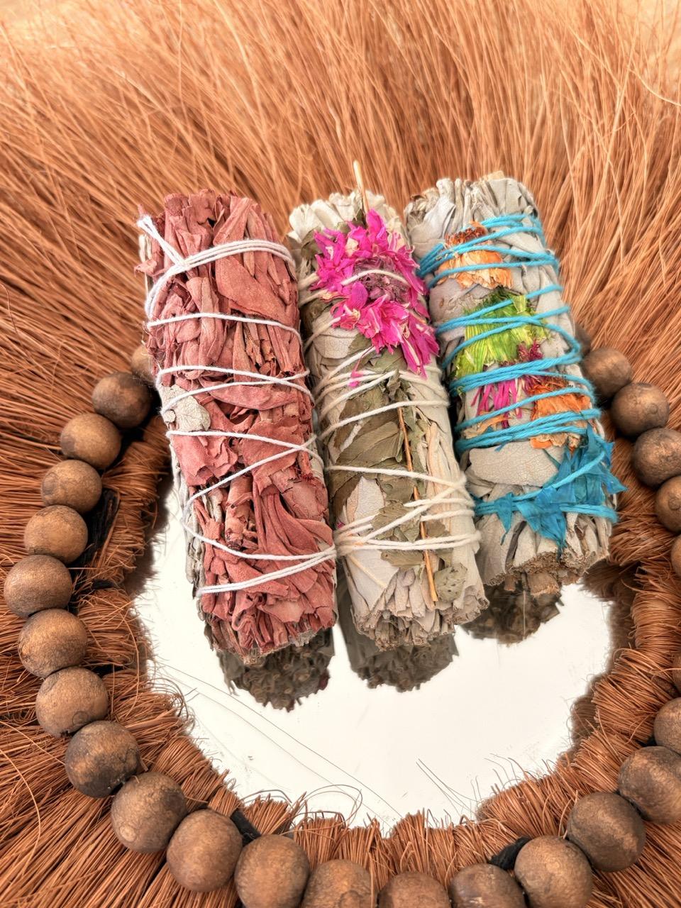 Bâtons de sauge blanche - Fleurs séchées x 3