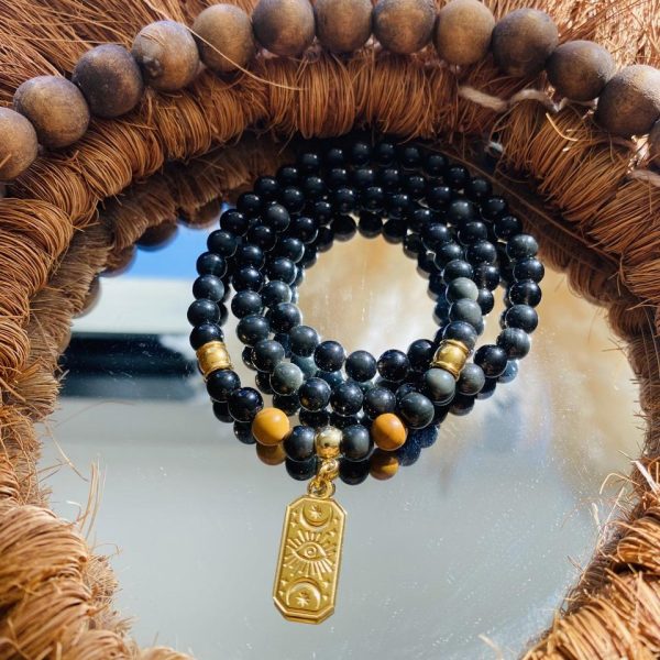 Bracelet Triple Pierres Obsidienne - Talisman