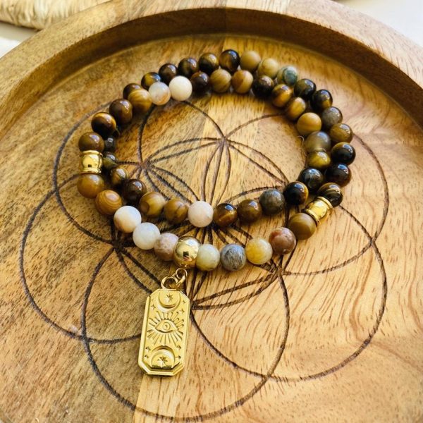 Bracelet Double Pierres Oeil du Tigre -  Talisman