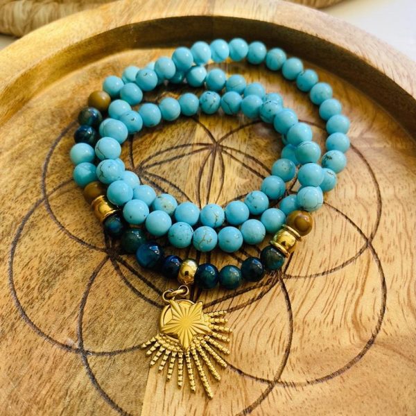 Bracelet Triple Pierres Turquoise - 'Rhéa'