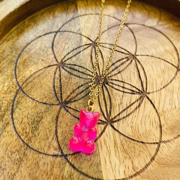 Collier Ourson - Rose Fuchsia