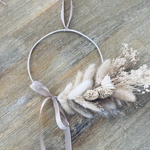 Couronne en fleurs séchées "Naturel"