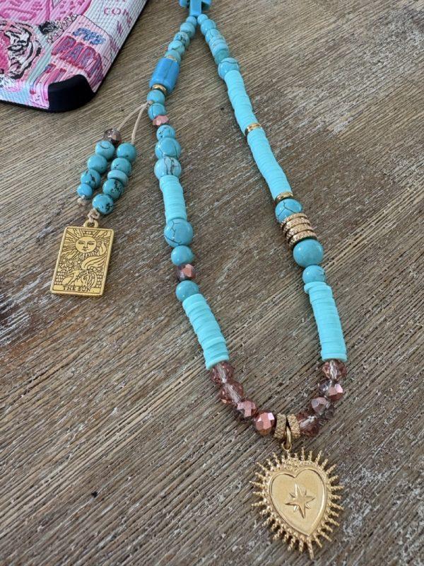 Bijoux de téléphone Boho Turquoise - Coeur sacré et Talisman – Image 4