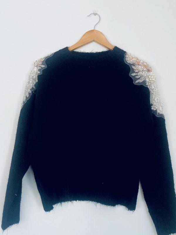 Pull Perles et Strass - Noir