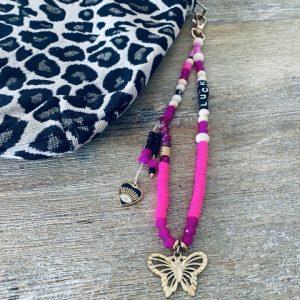 Porte-clés Boho - Fuchsia