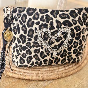 Pochette Bohème Léopard - Coeur