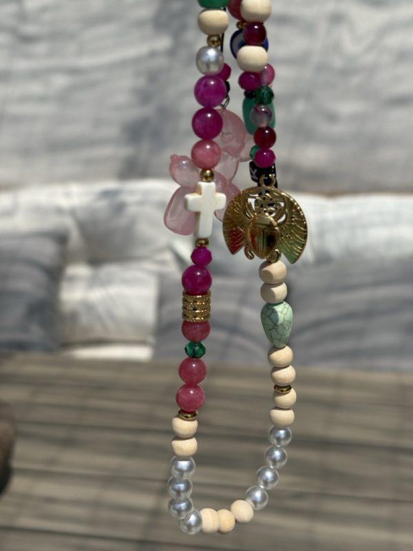 Bijou de téléphone portable 'Boho' - Rose – Image 6
