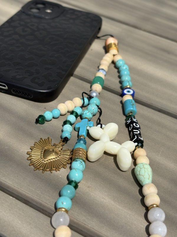 Bijou de téléphone portable 'Boho' - Turquoise – Image 5