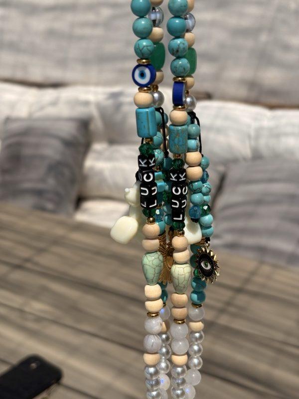 Bijou de téléphone portable 'Boho' - Turquoise – Image 11