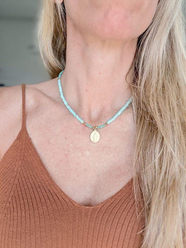Collier ras de cou 'Virgin' - Turquoise – Image 5