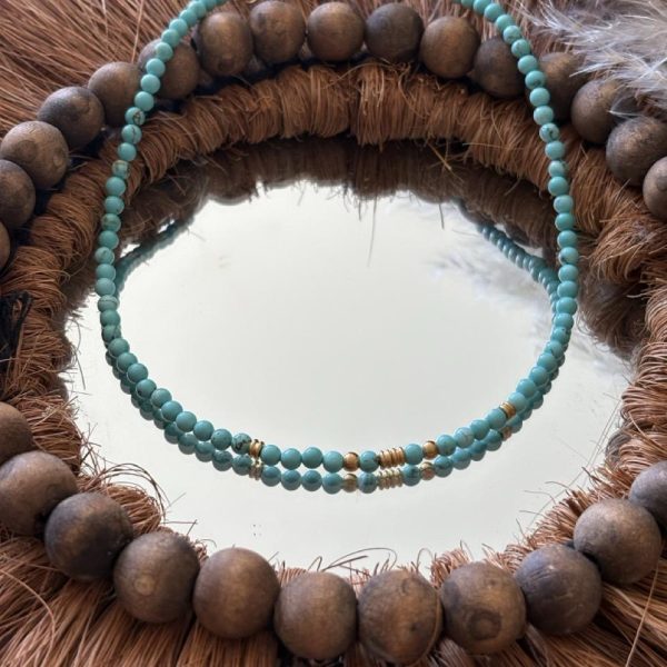 Collier Ras de Cou « Luna » – Turquoise