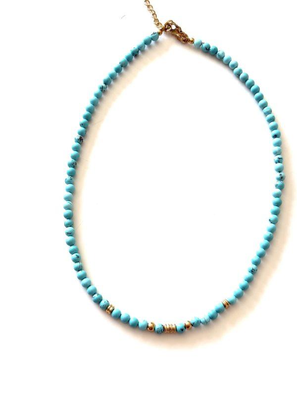 Collier ras de cou en pierres naturelles - Turquoise – Image 5