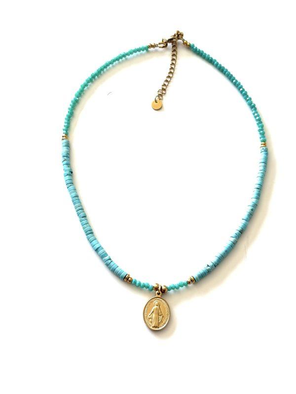 Collier ras de cou 'Virgin' - Turquoise – Image 3